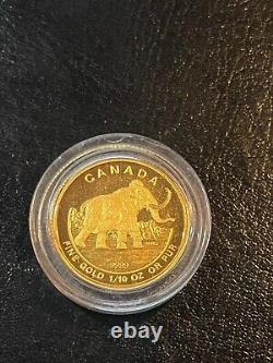 2014 Canada Gold Woolly Mammoth 1/10 Oz. 9999 Gold Proof Roin Mint Rare