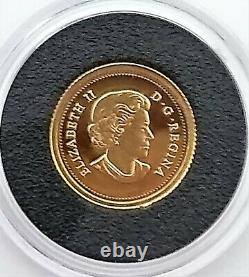 2014 Le Castor Classique Du Canada 50 Cent 1/25 Oz 99,99% Pure Gold Proof Coin