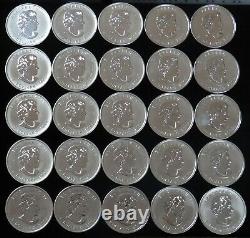 2014 Silver Canada Roll (25) Faucons Pèlerins Choix De La Faune Monnaies De L'état