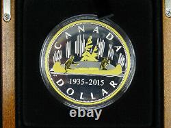2015 2 Troy Oz One Dollar Renewed Silver Dollar Coin The Voyageur 99,99% Ag, Gp