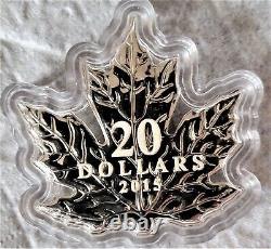 2015 Canada 20 $ Pièce D'argent Fin Feuille D'érable Façonnée Livraison Gratuite