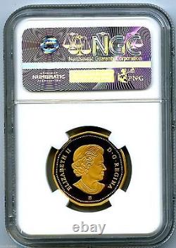 2015 Canada Dollar d'une Once en Argent Épreuve Numismatique de la Plongeon, NGC PF70 UCAM. Plongeon en Or Finition Gilt 9999 Pur.