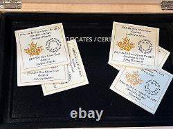 2015 Gardiens De Hockey Du Canada Argent 10 Dollars Box & Coa 6 Coin Colorizé. 999