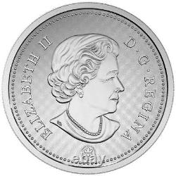 2016 25 cents Pièces Grandes de Couleur Caribou Pièce en Argent Pur de la Monnaie Royale Canadienne.