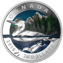 2016 La Géométrie Du Canada Dans L'art Loon 1oz Silver Coin Ngc Pf 69 Ucam