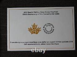 2016 Monnaie royale canadienne Canada 7 Pièce Dollar en argent Transatlantic Cbl Proof Set