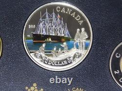 2016 Monnaie royale canadienne Canada 7 Pièce Dollar en argent Transatlantic Cbl Proof Set