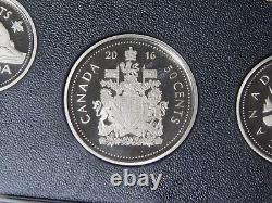 2016 Monnaie royale canadienne Canada 7 Pièce Dollar en argent Transatlantic Cbl Proof Set