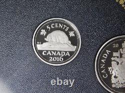 2016 Monnaie royale canadienne Canada 7 Pièce Dollar en argent Transatlantic Cbl Proof Set