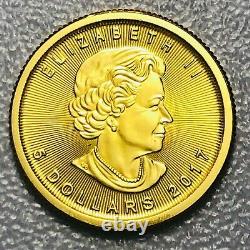 2017 1/10 Oz D'or Maple Leaf Coin