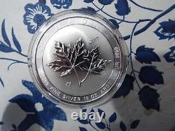 2017 10oz 50 $ Canada 1ère Année Silver Magnifique Feuilles D'érable. 9999 Dans La Gélule