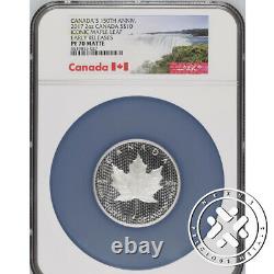 2017 Canada S$10 2 Oz 150e Anniversaire Feuille D'érable Iconique Argent Ngc Pf70 Er