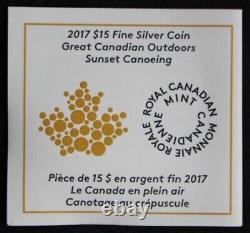 2017 Canoë Coucher De Soleil 1 Oz. 9999 Argent Monnaie Royale Canadienne 118,88 $ Obo