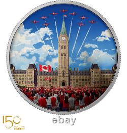 2017 Célébration De La Fête Du Canada 150 Colline Du Parlement 30 $ Pièce D'argent Glow-in-the-dark