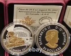 2017 Locomotive 4-4-0 À Travers Le Canada 20 $ 1oz Pure Silver Proof Train Coin