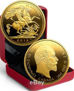 2018 110e Monnaie Royale Canadienne 20 $ 1oz Proof Silver Coin Canada, 1908 Sovereign