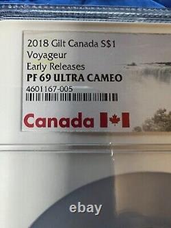 2018 Canada Big Coin Voyageur 5 Oz Argent Ngc Pf69 Ultra Cameo Sortie Anticipée