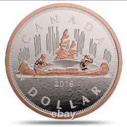 2018 Canada Grand Ensemble de 7 Pièces de Monnaie Grosse de 5 oz en Argent Fin Plaqué Or de la Monnaie Royale Canadienne