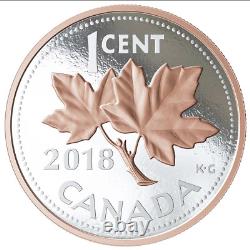 2018 Canada Grand Ensemble de 7 Pièces de Monnaie Grosse de 5 oz en Argent Fin Plaqué Or de la Monnaie Royale Canadienne