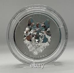 2019-2020 Wolf Bear Lynx Têtes D'animaux Multifaces 25 $ Silver Coin Set 3oz