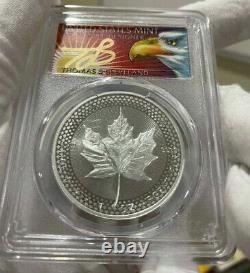 2019 $5 Silver Maple Leaf Modified Pride Of 2 Nations Pcgs Pr70 Cleveland Eagle