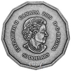 2019 $50 La Flamme Centenaire Du Canada Pure. 9999 Pièce D'argent
