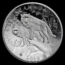 2019 Rcm Argent $ 100 Chambres Doubles Concave Nature Sku Wolves Grandeur # 185329