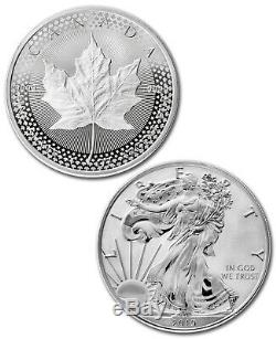 2019 Silver Eagle Et Maple Pride Of Two Nations 2 Coin Rcm Set Ogp Sku58353