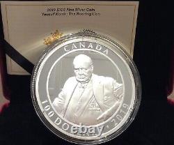 2019 Winston Churchill Le Lion Rugissant 100 $ 10oz Pure Silver Proof Coin Canada