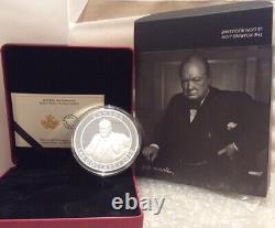 2019 Winston Churchill Le Lion Rugissant 100 $ 10oz Pure Silver Proof Coin Canada