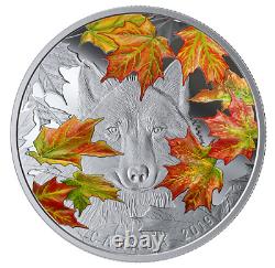 2019, pièce de Canada en argent pur de 2 onces, La pièce du rusé loup, Monnaie Royale du Canada