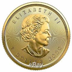 2020 $ 1 Médaille D'or Du Canada Feuille D'érable. 9999 1/20 Oz Brillant Uncirculated