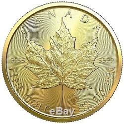 2020 1 Oz D'or Canada 50 $ Dollar Maple Leaf Elizabeth Ii. 9999 Fin Coin Unc +