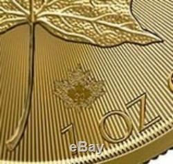 2020 1 Oz D'or Feuille D'érable Canadienne Coin. 9999 Or Fin