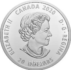 2020 20 $ Canada Silver Proof Bill Reid Grizzly Bear 1 Oz. 999 Pièces