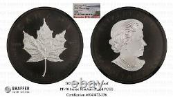 2020 20 $ Canadian Silver Maple Incuse-rhodium Coat Pf-70 Ngc Black Holder