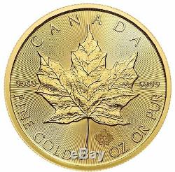 2020 50 $ Canadian Gold Maple Leaf. 9999 1 Oz Fleur De Coin