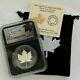 2020 Argent Canada Proof 20 $ Incuse Maple Leaf 1 Oz Rhodium Plaque Ngc Pr 70 Fdoi