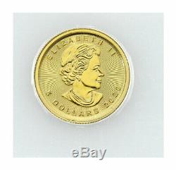 2020 Canada 1/10 Oz D'or Maple Leaf 5 $ Coin Gem Bu Presale Sku60074
