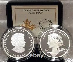 2020 Lady Peace Pax Dollar Nation $1 1oz Puresilver Proof Coin Canada Sea To Sea