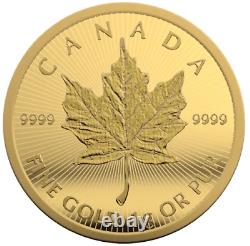 2021 1 Gramme D'or Feuille D'érable Canadienne En Essai Maplegrams Fractional Gold