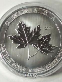 2021 10 Oz Canadian Silver Magnifique Feuille D'érable Pièce Voir Description Sealed