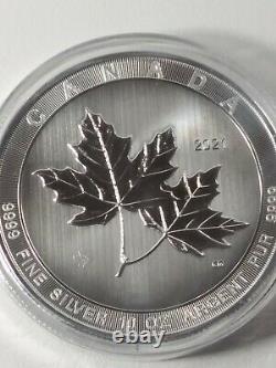 2021 10 Oz Canadian Silver Magnifique Feuille D'érable Pièce Voir Description Sealed