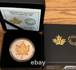 2021, 2022, 2023 Feuilles D'érable Super Incuse Pure 1oz Argent Coins Canada