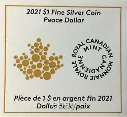 2021 Canada $1 Paix Dollar Uhr Ngc Ref Proof Pf 70 Fdop Taylor Signé