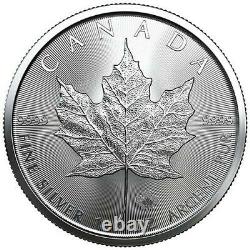 2021 Canada 1oz Maple Leaf Silver Coins X Lot De 5