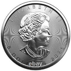 2021 Canada 1oz Maple Leaf Silver Coins X Lot De 5
