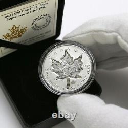 2021 Canada 20 $ Maple Leaf Super Incuse Proof 1 Oz Silver Coin, Edition Limitée