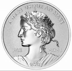 2021 Lady Peace Pax Dollar $1 1oz Pure Silver Inverser La Preuve Uhr Coin Canada