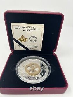 2021 Perdu Puis Trouvé Champlain Et Astrolabe 50 $ Preuve Pure Silver Coin Canada